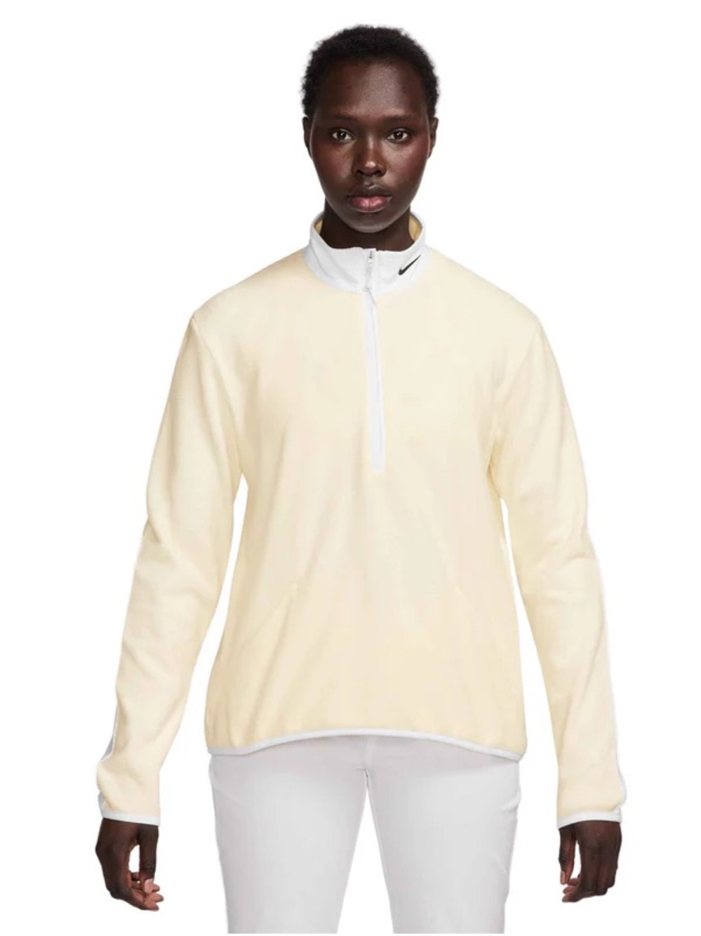 Nike Therma-FIT Victory Pale Ivory Half-Zip Golf Pullover Top Women’s Size L